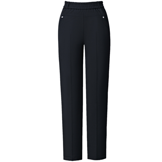 
2023 High Waist Large Size Down Pants Women's Winter Outerwear Mom Style Elderly Straight Elastic Velvet Thickened Cotton Pants