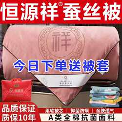 Authentic Silk Quilt 100% Mulberry Silk Quilt Thickened for Warmth Winter Quilt Spring and Autumn Quilt All-Cotton Quilt Core Single/Double Summer Quilt