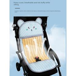 October crystal stroller seat cushion stroller seat cushion baby ice silk cushion summer children's bamboo cushion safety seat