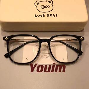 Suyan black frame anti -Blu -ray glasses myopia females can be available, flat -light eyes frame mirror frame men's tide big face is thin
