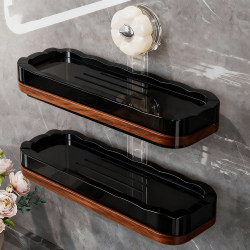 Bathroom suction cup soap dish double layer soap drain box