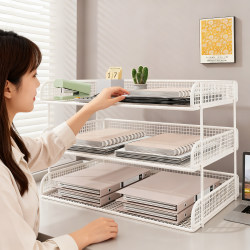 Office desktop file rack large capacity multi-layer