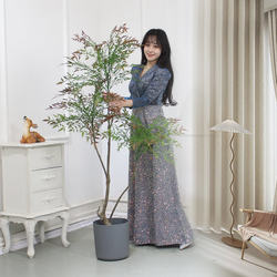 Artificial Green Plant Nandina Bamboo Potted Plant Fake Plant Decoration Artificial Green Plant Living Room Ornament Fake Flower Tree Artificial Tree Bonsai