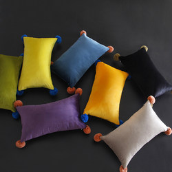 ins Style Solid Color Nordic Throw Pillow for Living Room Sofa Cushion Office Ball Pillow Korean Style Headboard Lumbar Support