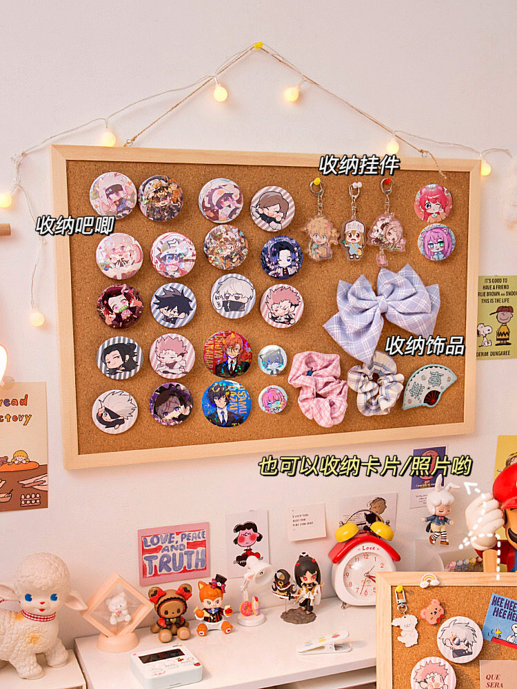 コルクボードディスプレイフレーム - バジバッジ＆ペンダントスタンド