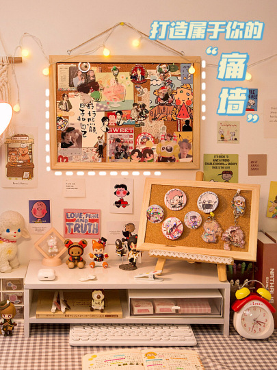 コルクボードディスプレイフレーム - バジバッジ＆ペンダントスタンド