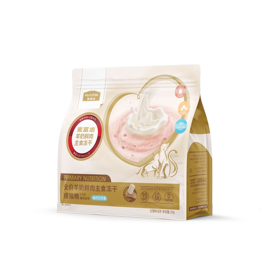 
McFoodie milk, goat milk, fresh meat, freeze-dried cat food, chicken, squab, pigeon, full-price staple food for adult and young cats, nutrition