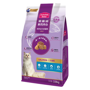 
Maifudi Sandwich Cat Food 2kg Total 4*0.5kg Natural British Short Blue Cat Salmon Nutritional Main Food