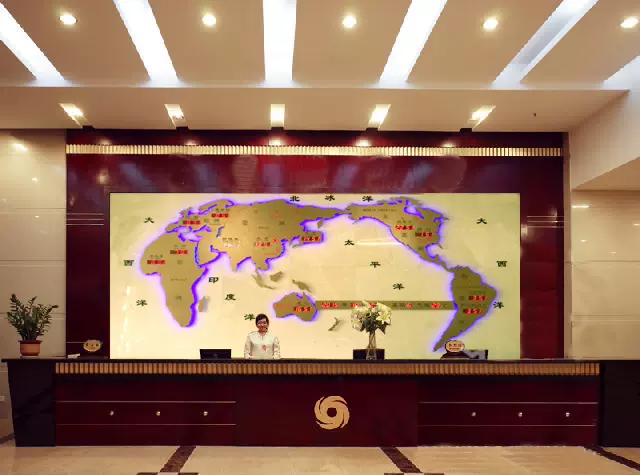 大堂装饰地图led电子钟酒店用品世界时差钟世界时间地图屏led