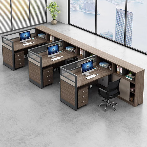 
Office desk simple modern screen partition work station office employee finance staff multi-person office desk chair combination