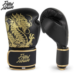 2025 New Boxing Gloves for Men, Muay Thai Professional Fighting Training Gloves for Adults, Unisex Double Dragon Gloves for Women