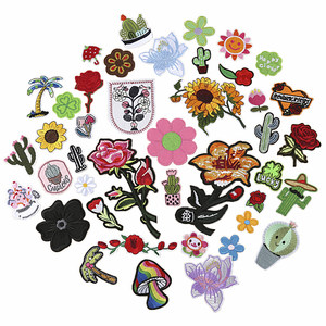
Cartoon plant clothing subsidy patch flower embroidery children's down jacket cloth patch jeans ripped patch can be sewn