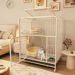Pet Cage, Cat and Dog Cage, Large Free Space for Home Use, Does Not Take up Space, Cat Cage, Cat Nest, Cat House, Integrated Toilet Villa