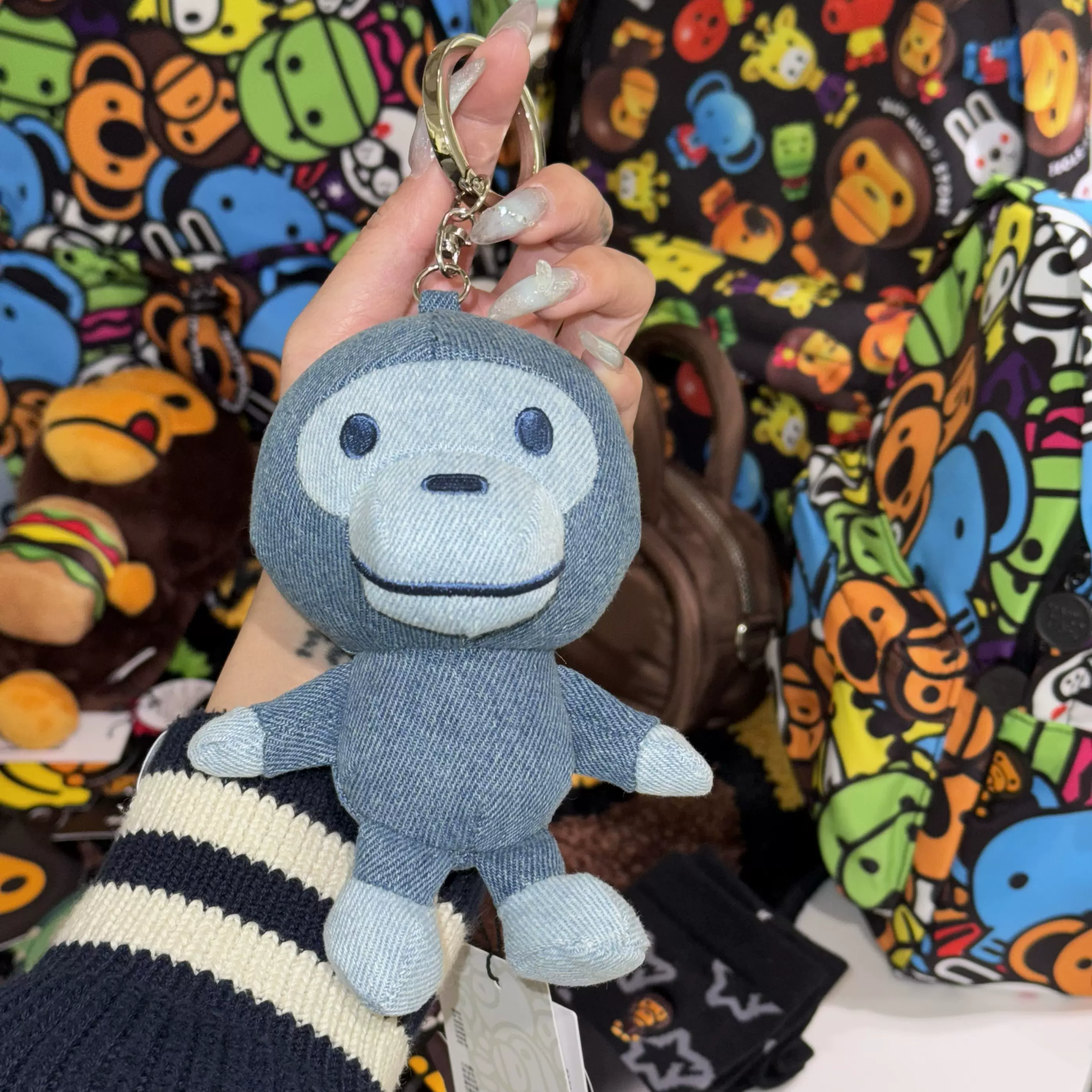 it代购 bape baby milo 25春毛绒猴钥匙扣 挂件4376xxo 大陆现货