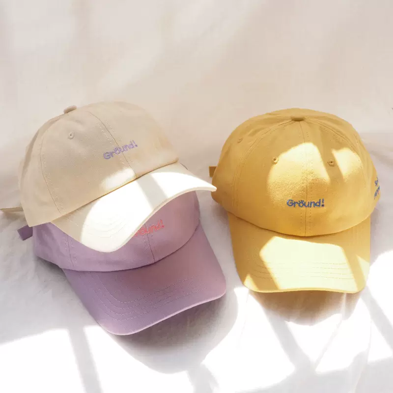 超美腻香芋浅紫色软顶棒球帽女春夏简约米色