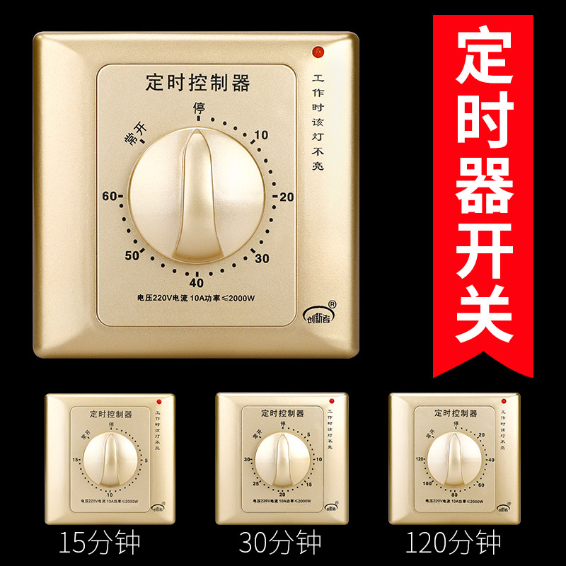60-Minute Timing Switch Controller - 220V Countdown Automatic Power Off ...