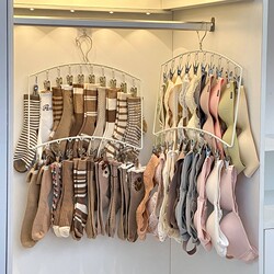 Sock storage artifact multi-clip underwear bra hanger wardrobe organizer hanger space-saving large capacity
