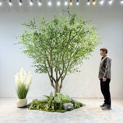 Simulated Olive Tree, Large Artificial Tree, Bionic Green Plant, Landscaping Tree, Living Room, Nordic Decoration, Hotel Window Props