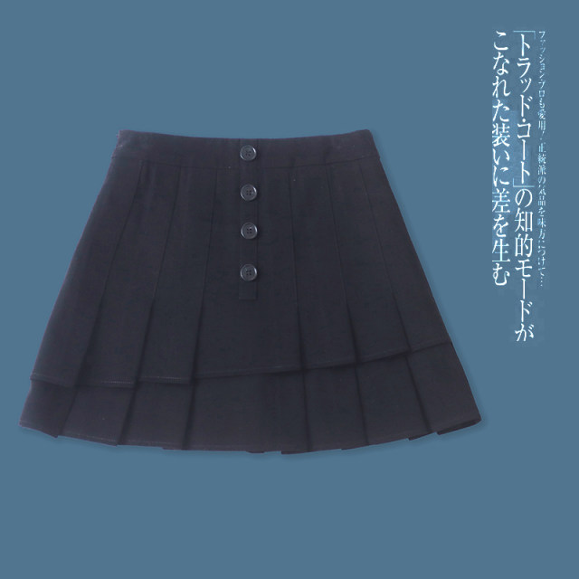 Denim cotton pleated short skirt, spring and summer new women's fashion natural waist zipper slim skirt 30805
