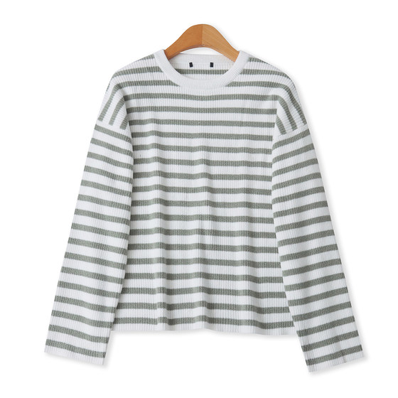 
Chenille Color Block Striped Sweater Spring and Autumn New Women's Fashion Loose Round Neck Pullover Long Sleeve Soft Waxy 33008