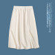 Waffle Cotton Skirt Spring and Autumn New Women's Fashionable and Elastic Waist Pack Hip Slit Mid-Long Skirt 30971
