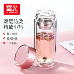 Fuguang Double-Layer Glass Cup, Office Ladies' Special High-Value Water Cup, High Silicon Boron 2025 New Model Flower Tea Cup