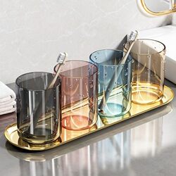 Mouthwash Cup, Couple's Toothbrush Cup, Children's Wash Cup, Transparent High-Value Toothbrush Holder, Household Light Luxury Toothbrush Cup
