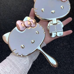 Hellokitty Handheld Makeup Mirror 2025 New Model Desktop Folding Vanity Mirror Small Mirror Portable Mirror
