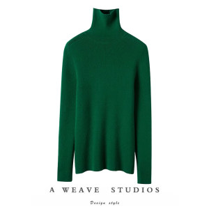 精致日常赴约！高领羊绒衫女套头修身纯羊绒毛衣针织打底衫秋冬