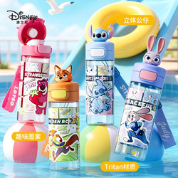 Disney Kidsren's Water Cup for School, Special Summer Direct Drinking Water Cup for Boys and Girls, Kindergarten Primary School Students, Portable Water Kettle