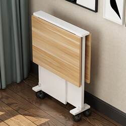 Ultra-Thin Foldable Dining Table for Small Apartments, Foldable Table, Extendable Rectangular, Movable Small Dining Table for 4 People