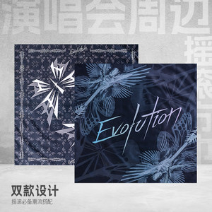 Evolution official authentic concert peripherals trendy double design texture multi-purpose rock scarf