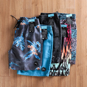 Bohemian outdoor thin -drying quick -drying comfortable summer new men's printed beach shorts pants pants
