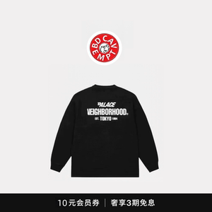 
[50% off in stock] BD CAVEMPT thick letter print Henry collar waffle casual long-sleeved T-shirt sweatshirt for men