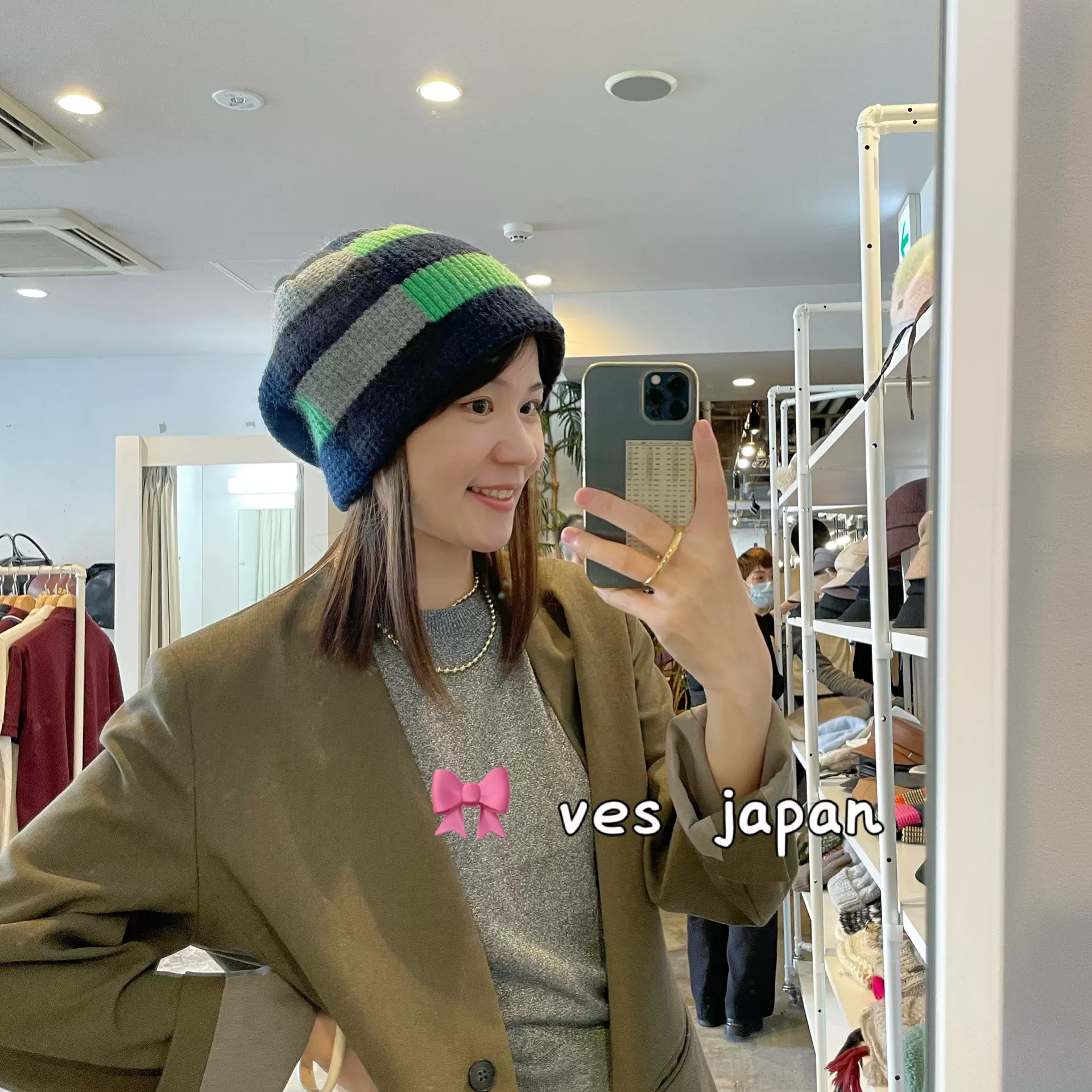 CA4LA格纹羊毛针织帽弹力口袋帽不限头围DREW KNIT款式