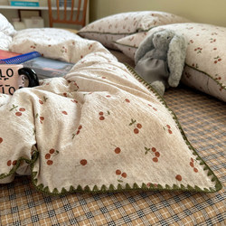 Class a Maternal and Infant Grade Double-Layer Gauze Bedding Four-Piece Set, Bed Sheet, Duvet Cover, Fitted Sheet, Single Student Dormitory Three-Piece Set 4