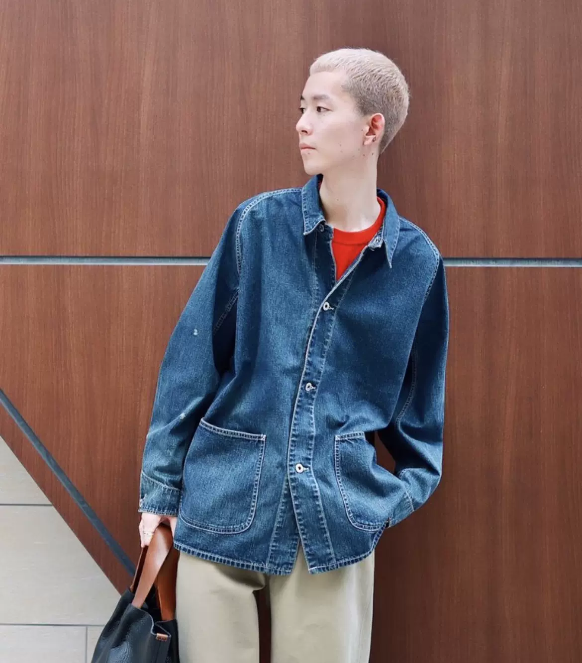 代购】APRESSE 23aw Denim coverall jacket 水洗牛仔工装夹克-Taobao