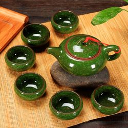 Special Price Ice Cracked Tea Set Ceramic Teapot Tea Cup Complete Set Kung Fu Tea Set Home Gift Set Simple and Fashionable