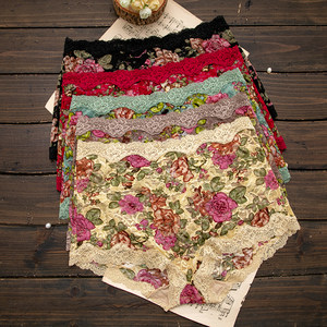 Underwear, sweet, large size fat mm briefs 110-200*0.5kg medium and high waist lace edge super elastic