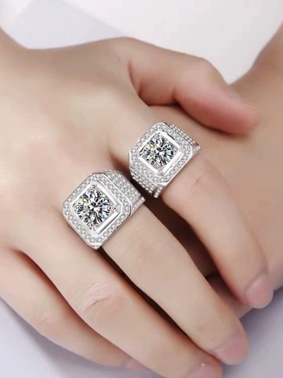 再入荷 モアサナイト 5ct リング 【12号】人工ダイヤ リング プラチナ Clementia アウトレット モアサナイト 指輪 リング レディース