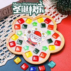 Christmas DIY Handmade Mosaic Coaster Material Kit, Educational, Interactive, Creative, Do-It-Yourself Crafts, Toys, Gifts