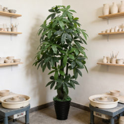 Large Artificial Money Tree, Faux Green Plant, Living Room Decoration, Indoor Decor, Floor-Standing Fortune-Attracting Artificial Plant, Landscaping
