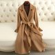 Double-sided wool coat for women mid-length over-knee slim fit 2025 autumn and winter new Korean version of small wool coat