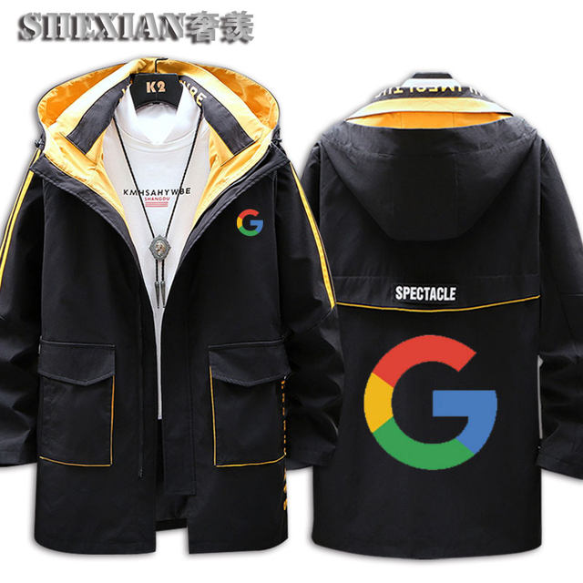 Google Google Xueba IT Programming Geek Programmer Medium Long Jacket ...