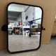 Promotional foreign trade original order American country style iron rectangular retro wall-mounted mirror 56*60cm