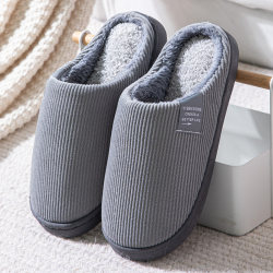 Cotton Slippers for Men, Winter Indoor Non-Slip Home Floor Slippers, Couple's Warm Plush Slippers, Women's Spring and Autumn Slippers