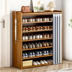Shoe Rack for Home Use, Simple Dust-Proof Fabric Shoe Cabinet, Economical Indoor Design, Stylish Modern Entryway Storage, Multi-Layer Solid Wood