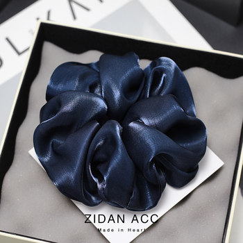 
Dark blue high-end large intestine hair loops and hair volume small hair accessories