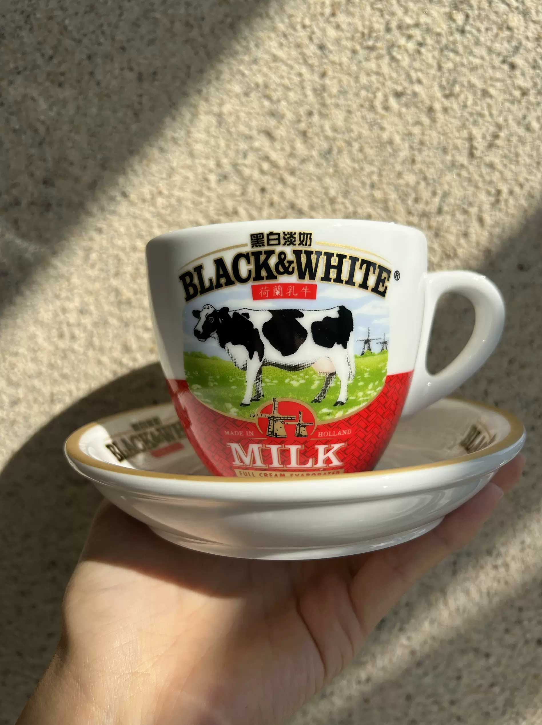 黑白淡奶杯（整箱30套）用于港式茶餐厅整箱包
