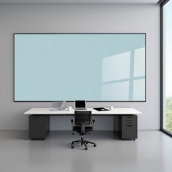 Magnetic Tempered Glass Whiteboard Writing Board for Office Meetings, Blackboard Wall, Children's Home Teaching, Training, Lecture Note Board, Magnetic Writing Board, Wall-Mounted Glass Blackboard Signboard